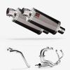 Lextek Smoked Stainless Steel OP16 250mm Exhaust System for Honda VFR800 (02-13)