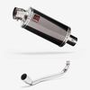 Lextek Dark Tint Stainless Steel OP16 Full Exhaust System 250mm for Lexmoto Riot 125