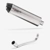 Lextek Stainless Steel RP1 Gloss Oval Exhaust System 400mm for Lexmoto Riot 125