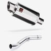 Lextek Stainless Steel YP4 Stubby Exhaust 200mm with Link Pipe for Kawasaki Z800 (13-16)