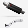 Lextek Carbon Fibre GP8C 240mm Exhaust with Link Pipe for Kawasaki Z800 (13-16)