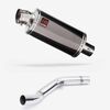 Lextek Smoked Stainless Steel OP16 250mm Exhaust with Link Pipe for Kawasaki Z800 (13-16)