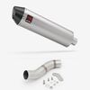 Lextek Brushed Stainless Steel RP1 400mm Exhaust with Link Pipe for Ducati Monster 797 (17-18)