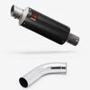 Lextek Carbon Fibre GP8C GP Stubby Exhaust 240mm with Link Pipe