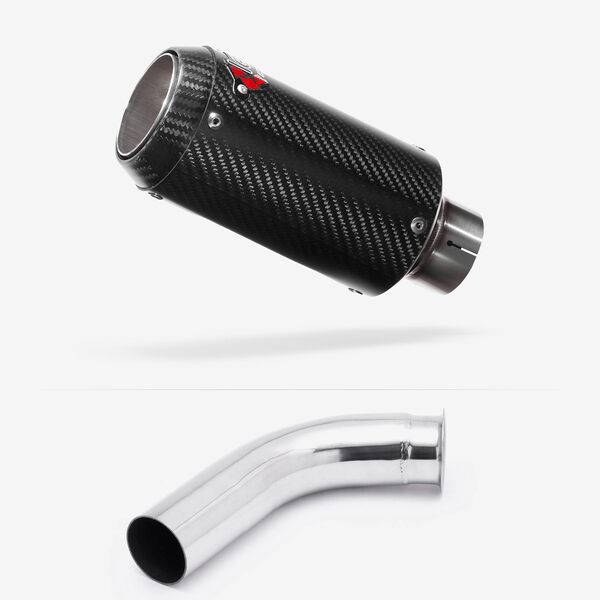 Lextek CP8C Full Carbon Exhaust 150mm with Link Pipe for KTM 125/390 Duke (17-20) RC125/390 (14-20)