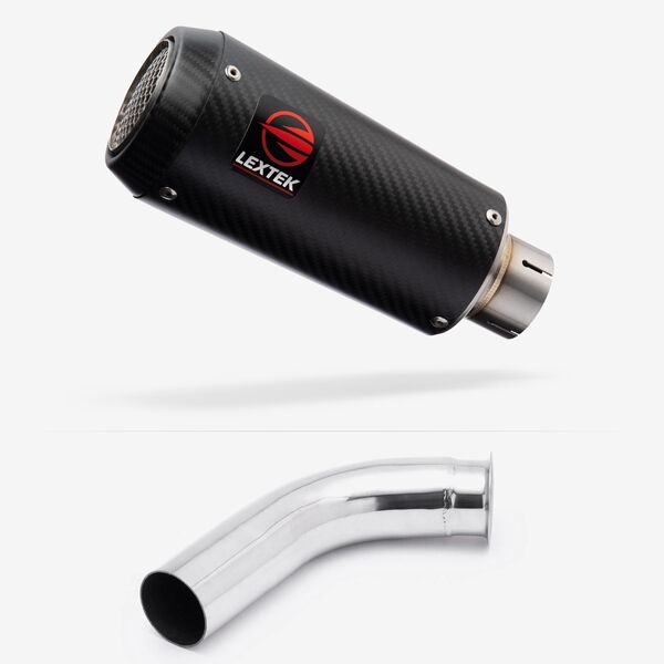 Lextek Carbon Fibre CP9C 180mm Exhaust with Link Pipe