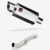 Lextek Stainless Steel YP4 Stubby Exhaust 200mm Exhaust with High Level Link Pipe