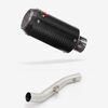 Lextek Carbon Fibre CP8C Exhaust 150mm High Level with Link Pipe for Yamaha YZF R6 (17-22)