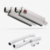 Lextek Matt Stainless Steel OP1 350mm Exhaust with Link Pipes for Kawasaki ZZR1400 (08-11)