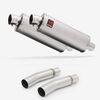 Lextek Stainless Steel OP1L Matt Oval Exhaust 350mm with Link Pipes for Ducati Monster 620 (01-06)