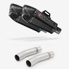 Lextek Carbon Fibre XP13C Exhaust 210mm with Link Pipes for Ducati Monster 620 (01-06)