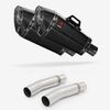 Lextek Carbon Fibre XP8C Exhaust 210mm with Link Pipes for Ducati Monster 620 (01-06)