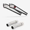 Lextek Stainless Steel MP4 Megaphone Exhaust 300mm with Link Pipes for Ducati Monster 620 (01-06)