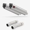 Lextek Brushed Stainless Steel RP1 400mm Exhaust with Link Pipes for Ducati Monster 620 (01-06)