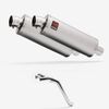 Lextek Matt Stainless Steel OP1 350mm Exhaust with Link Pipe for Honda VFR800 (02-13)