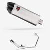 Lextek Brushed Stainless Steel RP2 300mm Exhaust System for Lexmoto XTR S 125