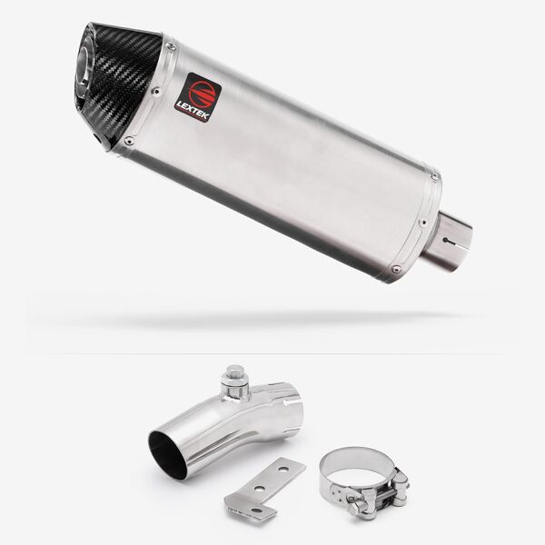 Lextek Brushed Stainless Steel RP2 300mm Exhaust with Link Pipe for Kawasaki ER-6N ER-6F (06-11)