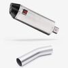 Lextek Stainless Steel RP2 Gloss Oval Exhaust 300mm with Link Pipe