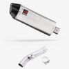 Lextek Stainless Steel RP2 Gloss Oval Exhaust 300mm with Link Pipe for Yamaha FZ1 (06-15)