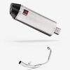 Lextek Brushed Stainless Steel RP2 300mm Exhaust System for Honda CBR 125 R (11-19)