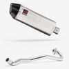 Lextek Brushed Stainless Steel RP2 300mm Exhaust System for Lexmoto Adrenaline (EFI) 125