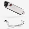 Lextek Brushed Stainless Steel RP2 300mm Exhaust System for Yamaha T-Max 500 (01-11)