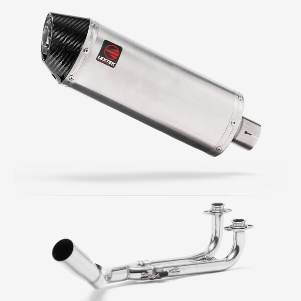 Lextek Stainless Steel RP2 Gloss Oval Exhaust System 300mm for Yamaha T-Max 530 (14-16)