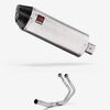 Lextek Stainless Steel RP2 Gloss Oval Exhaust System 300mm High Level
