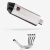 Lextek Brushed Stainless Steel RP2 300mm Exhaust System for Suzuki GSXR 1000 (01-06)