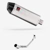 Lextek Stainless Steel RP2 Gloss Oval Exhaust System 300mm for Peugeot Speedfight 3 125 (09-16)