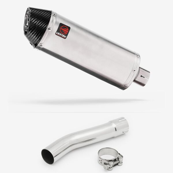 Lextek Brushed Stainless Steel RP2 300mm Exhaust with Link Pipe for Yamaha XJR 1300 (07-16)