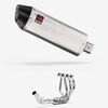 Lextek Brushed Stainless Steel RP2 300mm Exhaust System for Kawasaki Z800 (13-16)