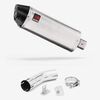 Lextek Brushed Stainless Steel RP2 300mm Exhaust System for Suzuki GSX-S 1000 F (15-20)