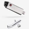 Lextek Brushed Stainless Steel RP2 300mm Exhaust with Link Pipe for Honda CBF 600 (04-07)