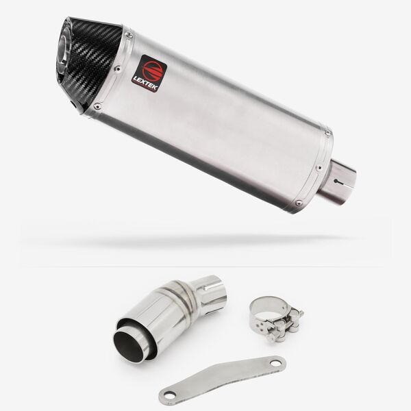 Lextek Brushed Stainless Steel RP2 300mm Exhaust with Link Pipe for Kawasaki Versys-X 300 (17-18)