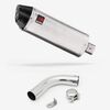 Lextek Brushed Stainless Steel RP2 300mm Exhaust with Link Pipe for Honda CB1000R (08-17)