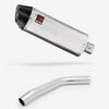 Lextek Brushed Stainless Steel RP2 300mm Exhaust with Link Pipe for Triumph Tiger 800 (10-19)