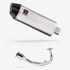Lextek Brushed Stainless Steel RP2 300mm Exhaust System for Lexmoto Diablo 125 / SRT125