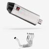 Lextek Brushed Stainless Steel RP2 300mm Single Sided Exhaust System