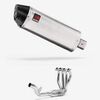 Lextek Brushed Stainless Steel RP2 300mm Single Sided Exhaust System for Kawasaki Z1000SX (10-19)