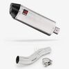 Lextek Brushed Stainless Steel RP2 300mm Exhaust with Link Pipe for Honda CB500 F/X (13-20)