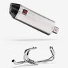Lextek Brushed Stainless Steel RP2 300mm Exhaust System for Honda VFR 800 (98-01)