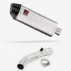Lextek Brushed Stainless Steel RP2 300mm Exhaust with Link Pipe for Honda VFR 800 (97-01)