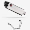 Lextek Brushed Stainless Steel RP2 300mm Exhaust System for Yamaha YZF R3 (15-18)