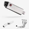 Lextek Brushed Stainless Steel RP2 300mm Exhaust System for Kawasaki Versys 1000 (12-18)