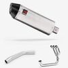 Lextek Brushed Stainless Steel RP2 300mm Exhaust System for Triumph Tiger 800 (10-21)