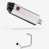 Lextek Brushed Stainless Steel RP2 300mm Exhaust System for Honda CB125F/GLR125 (15-19)