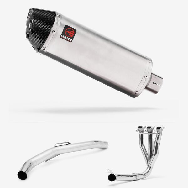 Lextek Brushed Stainless Steel RP2 300mm Exhaust System for Triumph Explorer 1200 (12-21)