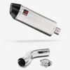 Lextek Brushed Stainless Steel RP2 300mm Exhaust with Link Pipe for Triumph Sprint ST 995i (98-04)