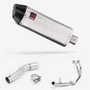 Lextek Brushed Stainless Steel RP2 300mm Exhaust System for Honda CMX500 Rebel (17-24)